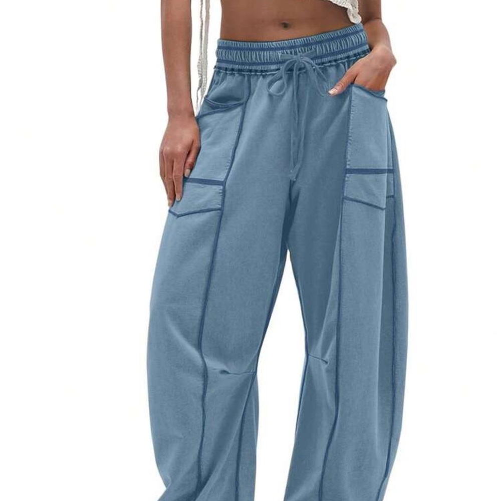 Women's Relaxed Fit Blue Joggers